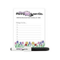 Dry Erase Magnetic Memo Board with Marker & Clip - Small